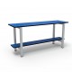 1m Single Bench - Painted Steel - Blue