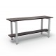 1m Single Bench - Painted Steel - Stone