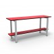 1m Single Bench - Painted Steel - Red