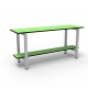 1m Single Bench - Painted Steel - Green