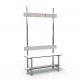 1m Single Bench without self - Stainless Steel - Grey