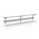 Wall coat rack with self 2 m - White