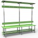 Full Double Bench 2m - Stainless Steel - Green