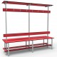 Full Double Bench 2m - Painted Steel - Red