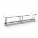 2m Simple Bench - Painted Steel - Grey