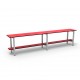2m Simple Bench - Painted Steel - Red