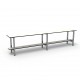 2m Simple Bench - Stainless Steel - Grey