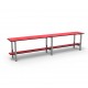 2m Simple Bench - Stainless Steel - Red