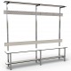 Bench 2m Single Complet - Stainless Steel - Grey