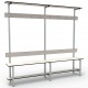 Bench 2m Single Complet - Painted Steel - Grey
