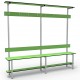 Bench 2m Single Complet - Painted Steel - Green