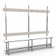 2m Single Bench without self - Stainless Steel - Grey