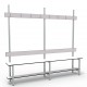 2m Single Bench without self - Painted Steel - White