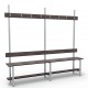 2m Single Bench without self - Painted Steel - Pedra