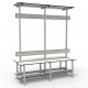 Full Double Bench 1.5m - Painted Steel - Grey