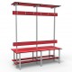 Full Double Bench 1.5m - Painted Steel - Red