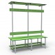 Full Double Bench 1.5m - Painted Steel - Green