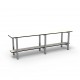 1.5m Simple Bench - Stainless Steel - Grey