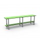1.5m Simple Bench - Stainless Steel - Green