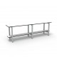 1.5m Simple Bench - Painted Steel - White