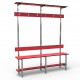 1.5m  Full Single Bench - Stainless Steel - Red