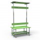 1m Full Double Bench - Stainless Steel - Green
