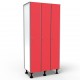 Casier 1 Porte 3 Colonnes - Rouge