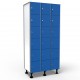 Locker 6 Doors 3 Modules - Blue