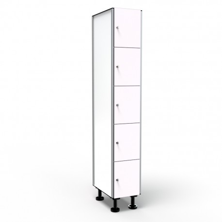 Locker 5 Door 1 Module - White