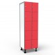 Locker 5 Doors 2 Modules - Red